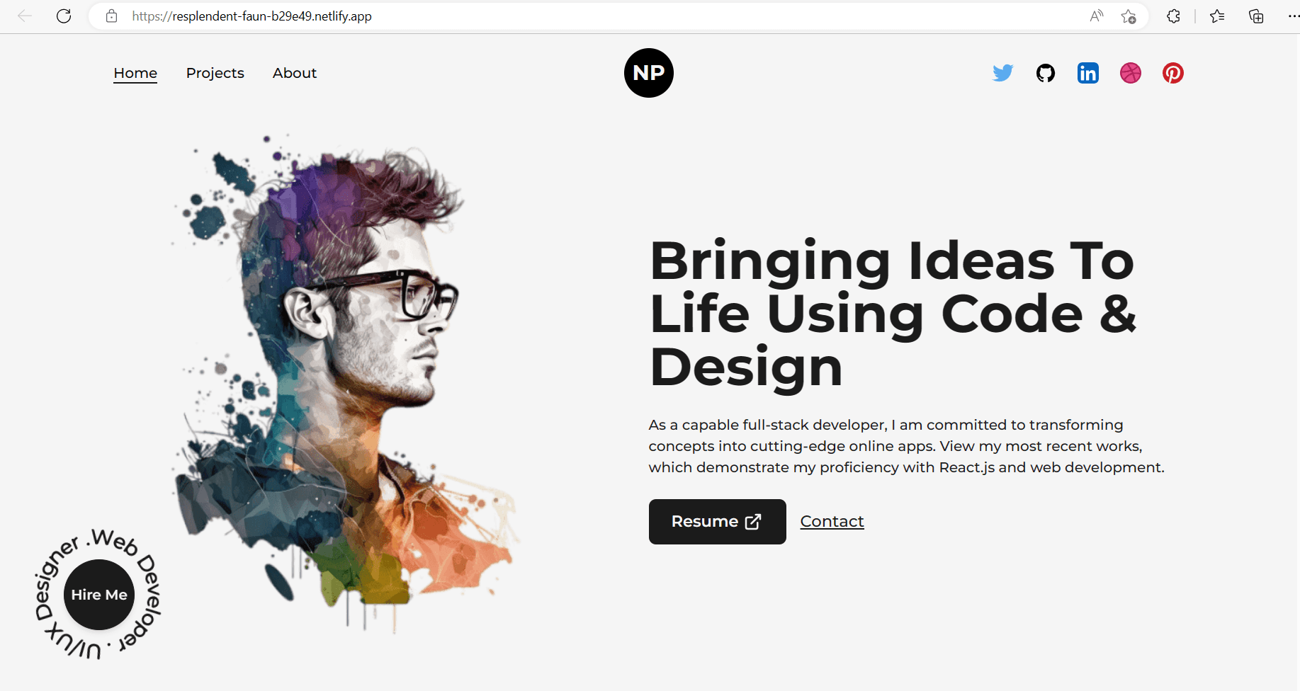 Animated Portfolio Website