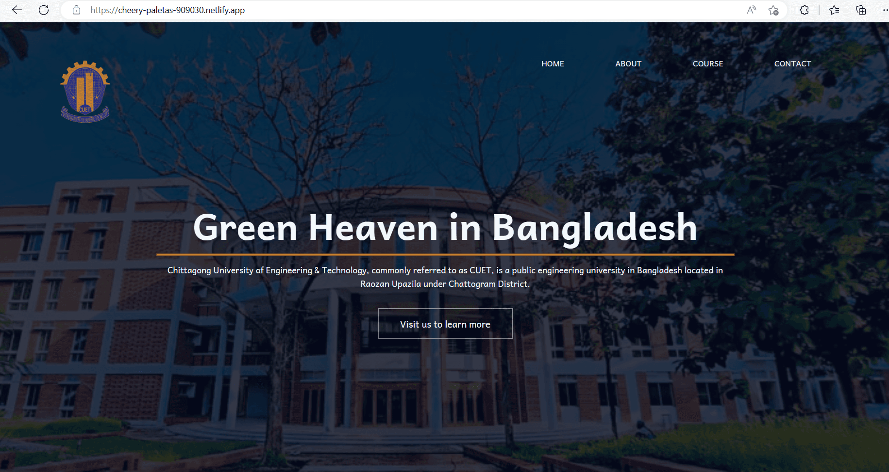 Responsive University Website